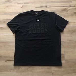 WELSH RUGBY Under Armour Heat Gear Men's Black Shirt